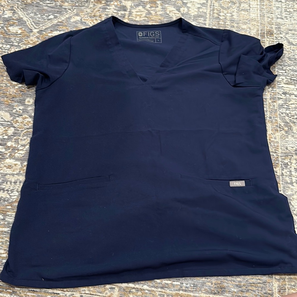 Figs Navy Scrub top